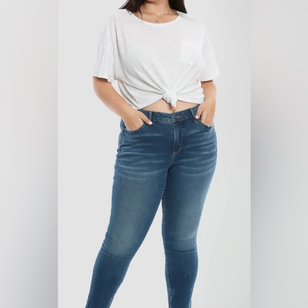 Slink - Premium Women's Plus Size Stretch High Rise Straight Leg Jean